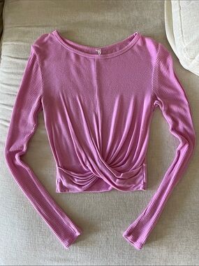 Women’s Alo Long Sleeve Twist Front Top - Pink